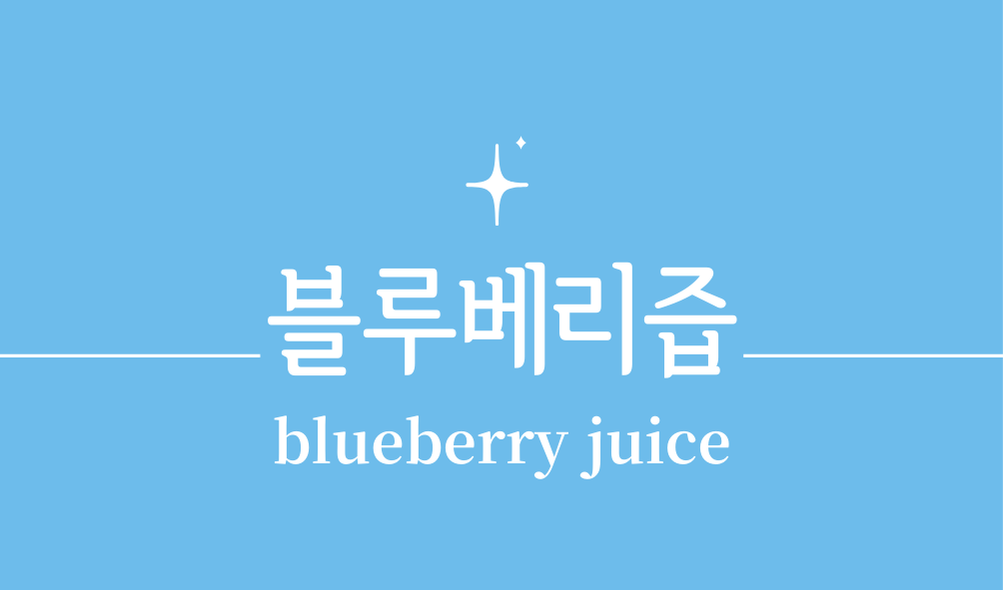 '블루베리즙(blueberry juice)'