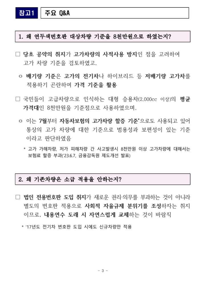 법인 연두색번호판