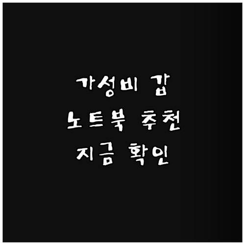가성비 좋은 노트북 찾고 있다면 이것