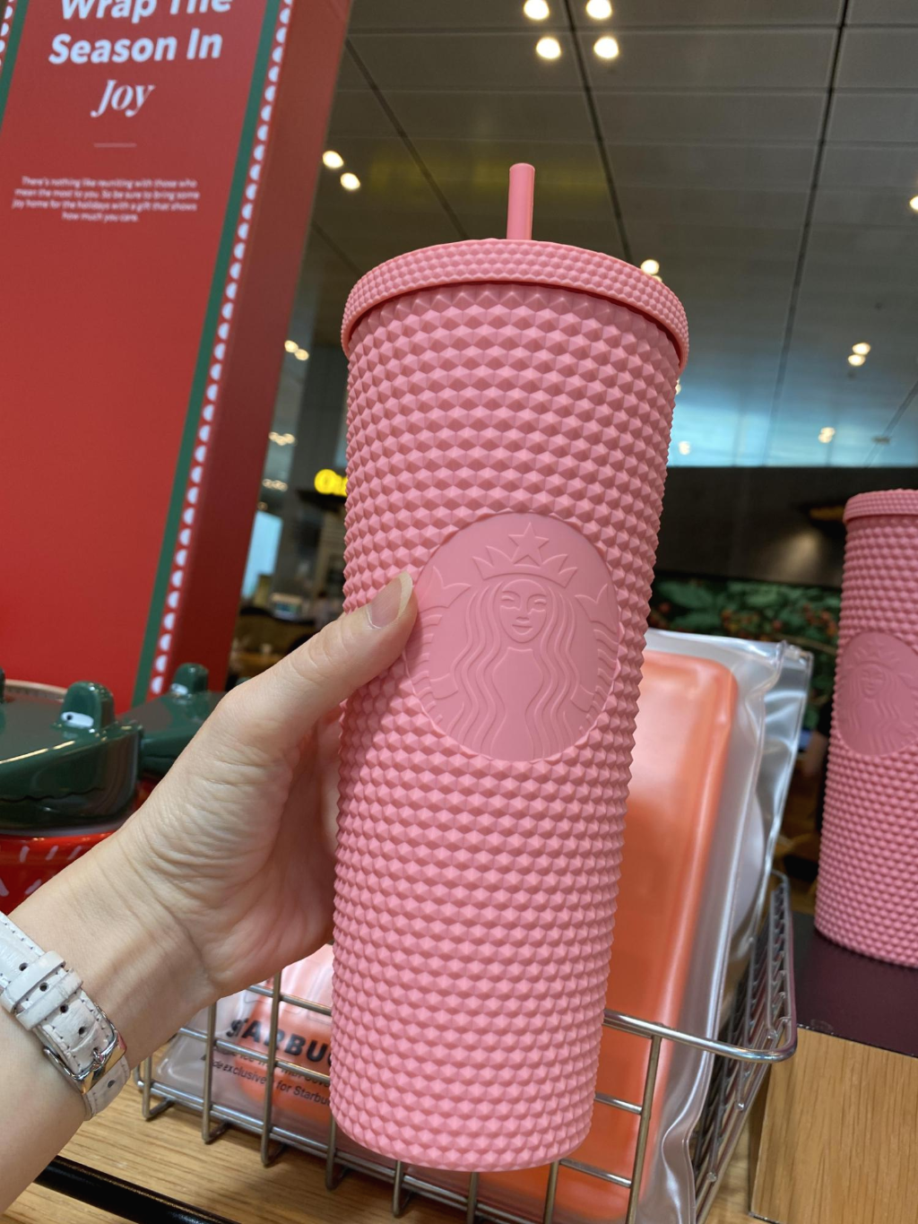 Holiday Studded Cold Cups, Pink