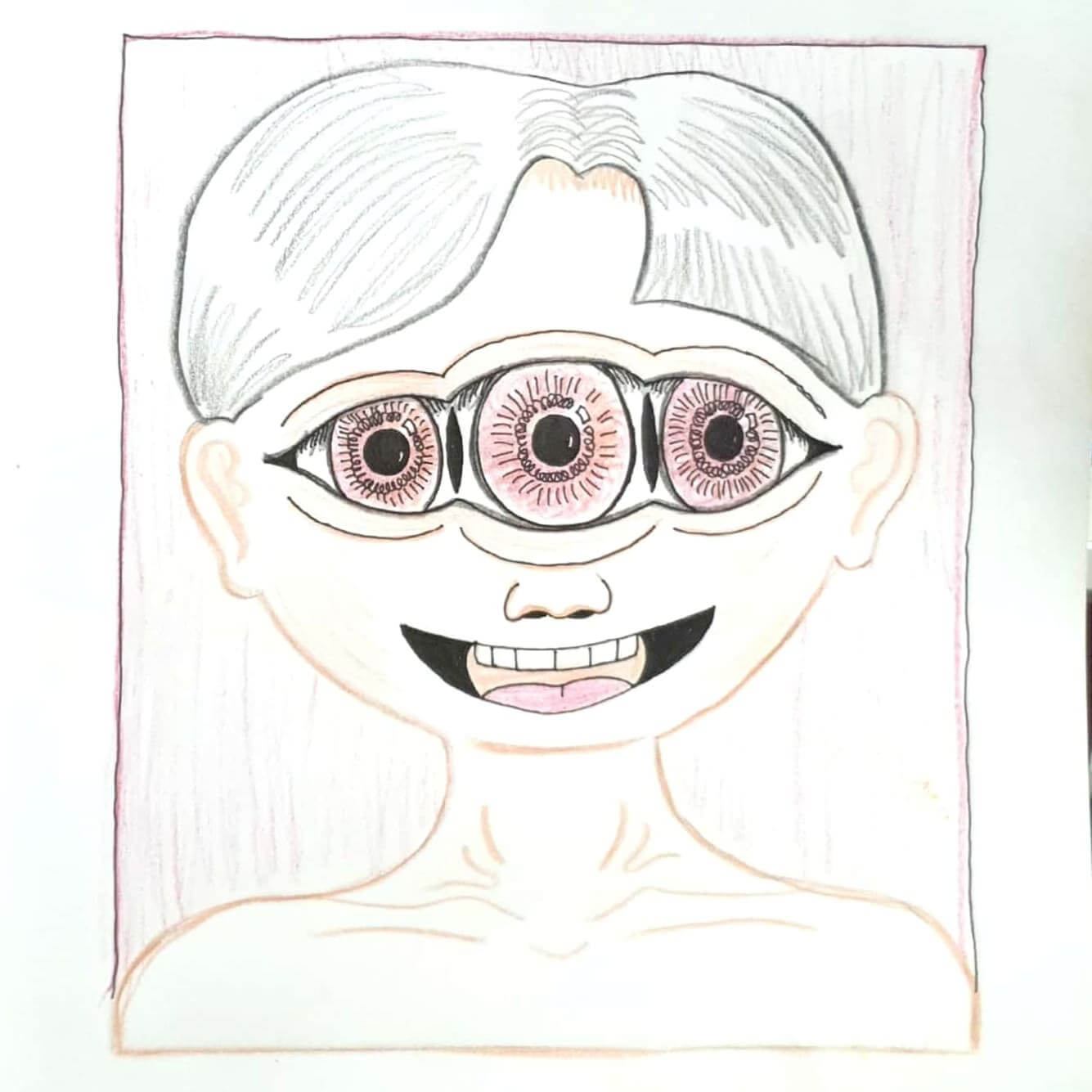  Smile 스마일 웃음 / 일러스트 그림 드로잉 / 인물화 그리기