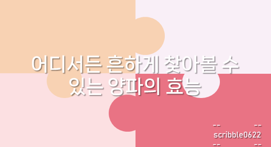  어디서든 흔하게 찾아볼 수 있는 양파의 효능