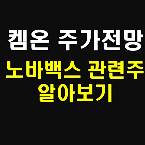  노바백스 관련주 켐온 주가 전망 분석