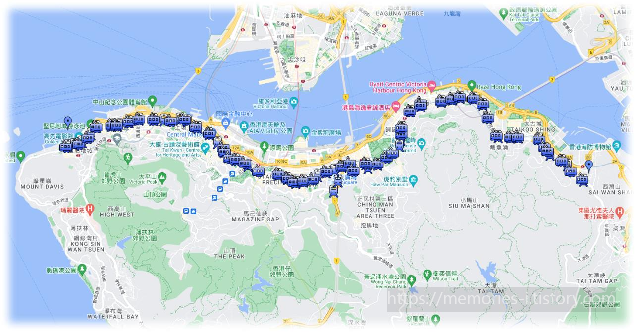 홍콩 트램 노선 ; 홍콩 여행
