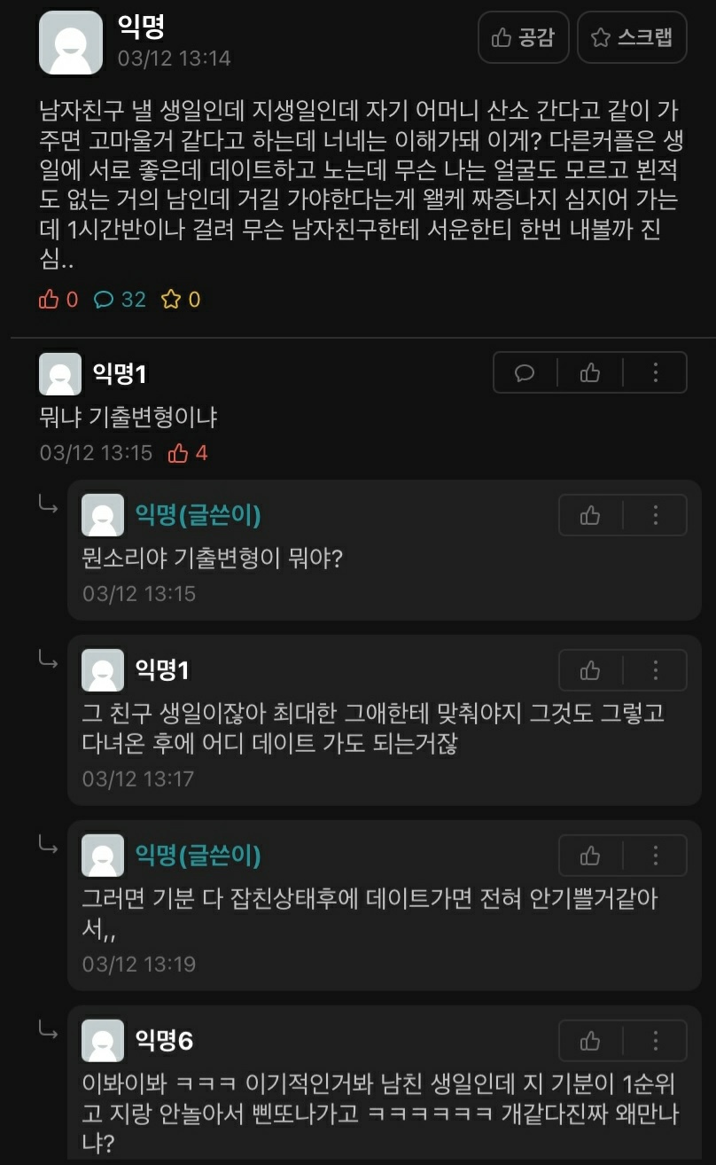  남친이 자기 생일에 자기 어머니 산소 가자는 게 이해가 돼?