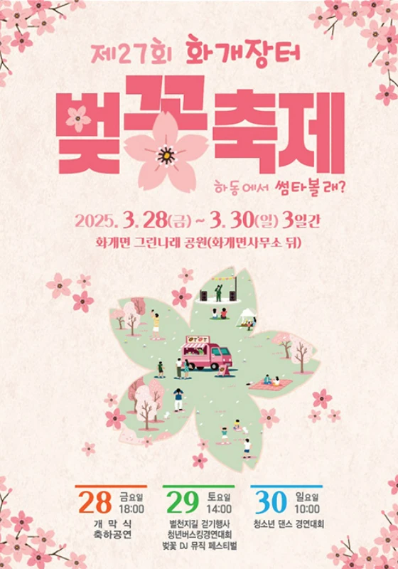 2025 화개장터 벚꽃축제 개화시기&amp;#44; 프로그램&amp;#44; 주차장 및 교통 총정리(+ 실시간 CCTV)