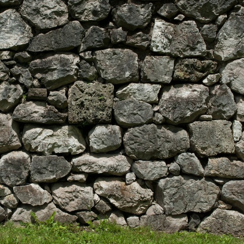 돌로 쌓아 놓은 돌담 사진