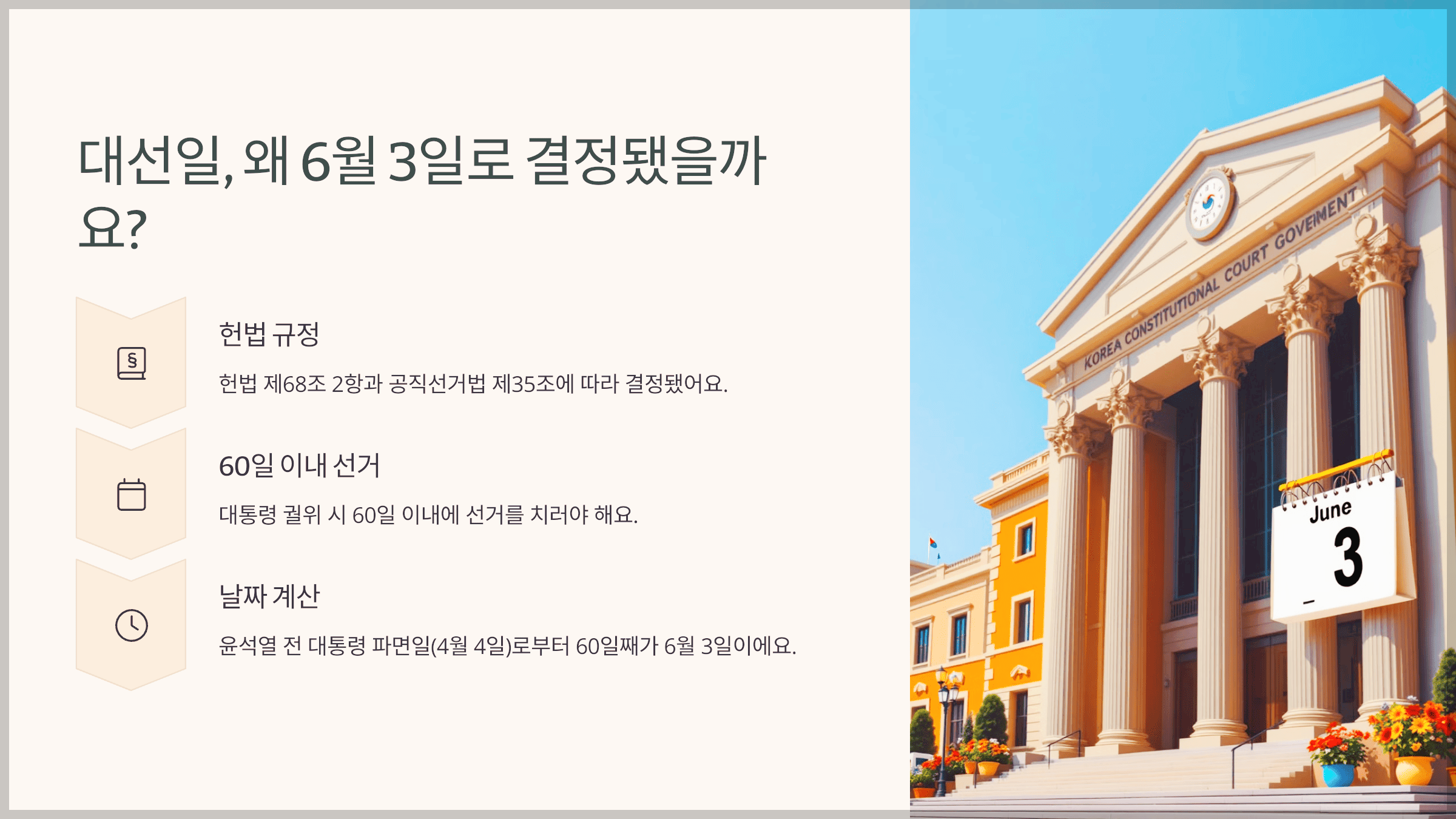 대선일, 왜 6월 3일로 결정됐을까요?