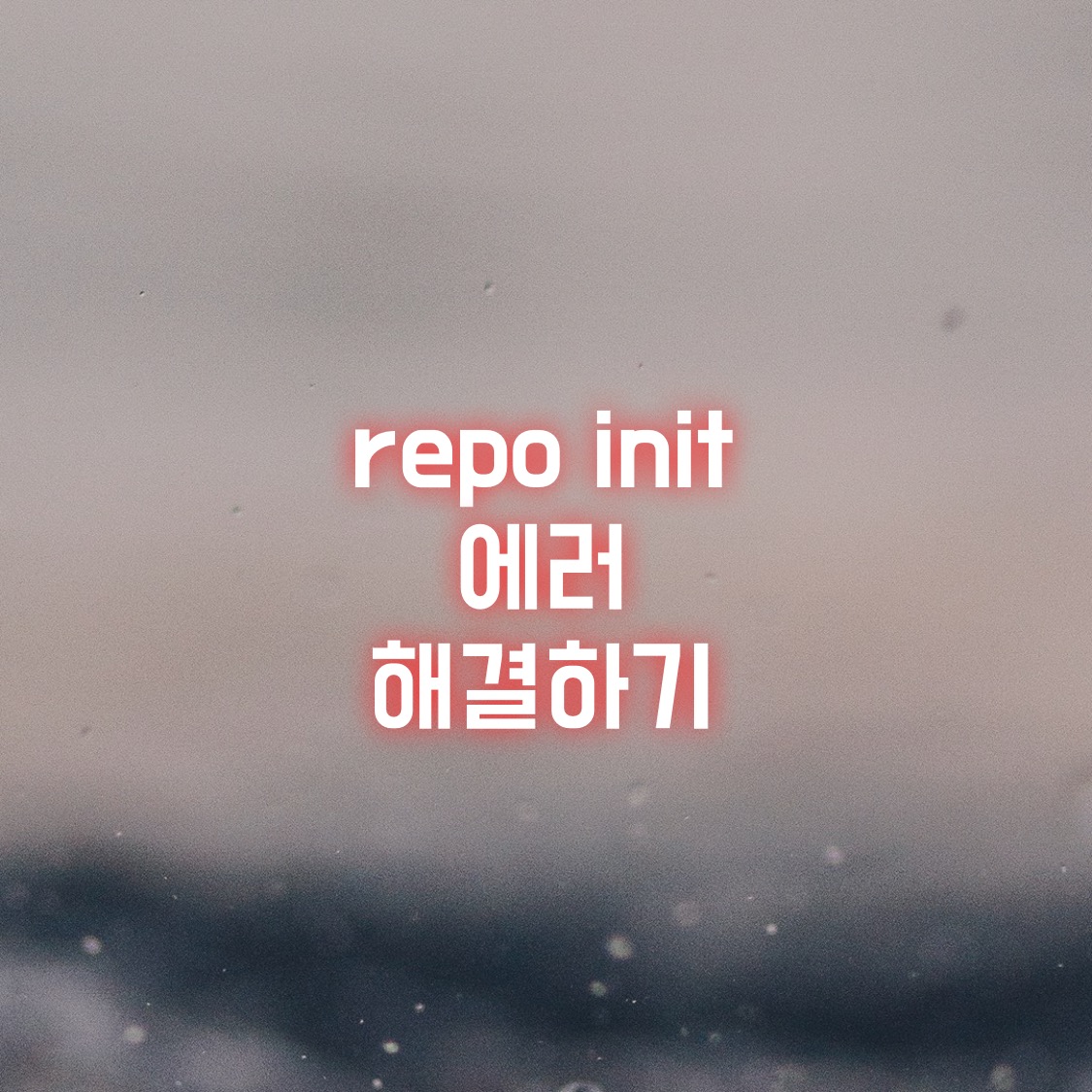 Repo Init 에러 해결 하기