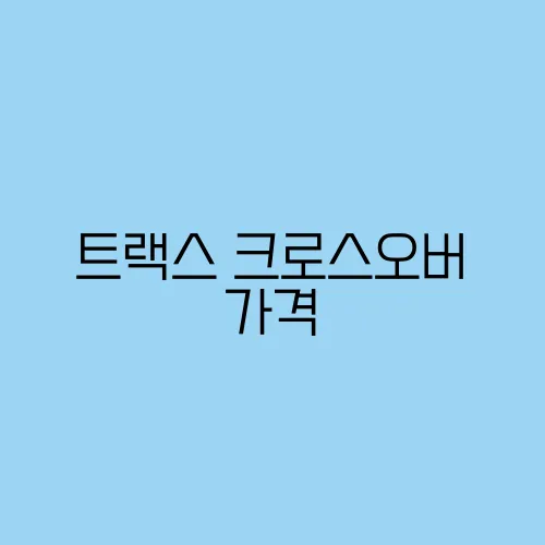 트랙스 크로스오버 가격, 연비, 실내공간 완벽 분석