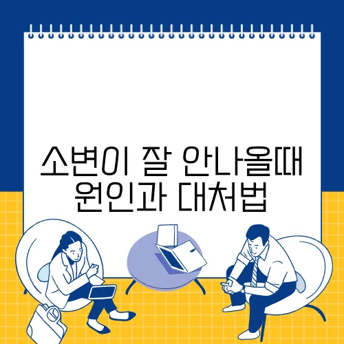 소변이 잘 안나올때 원인과 대처법