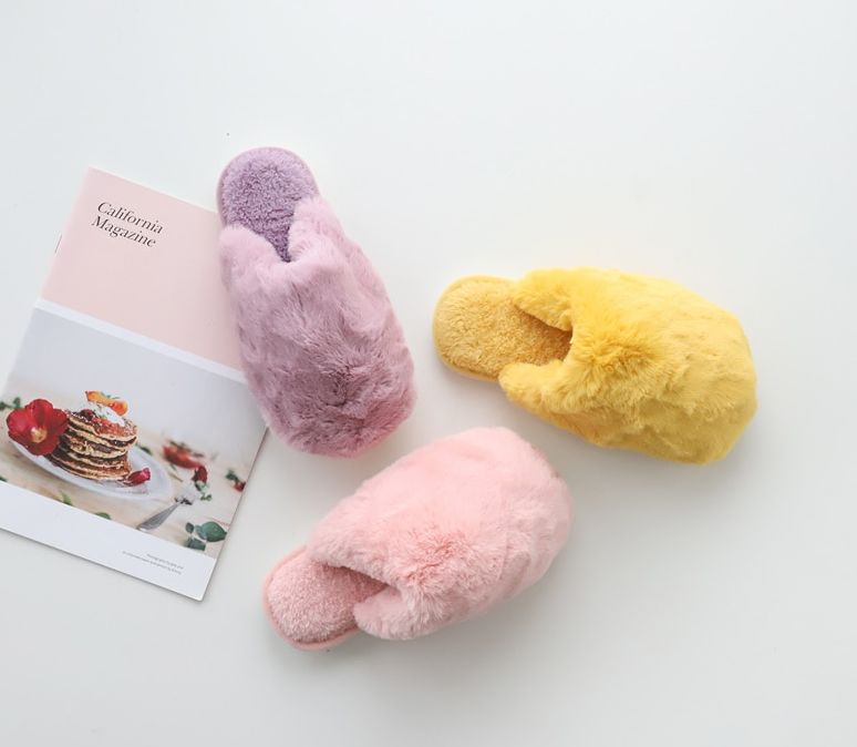  포근포근퍼 1cm 백오픈 퍼슬리퍼