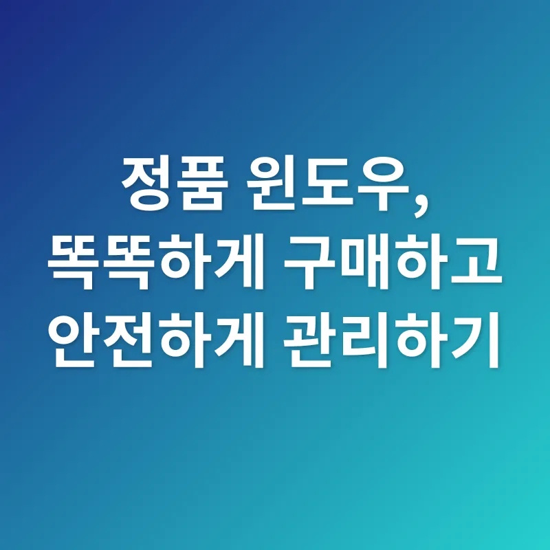 윈도우 버전 선택_3