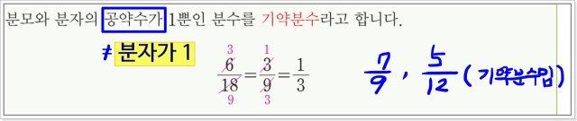 기약분수 용어 알기