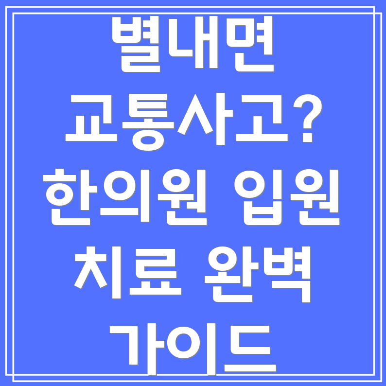 남양주 별내면 교통사고 한의원