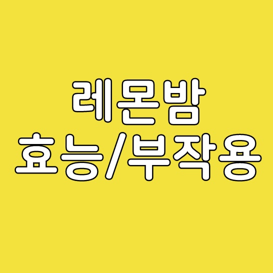  레몬밤 효능