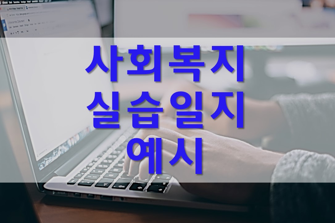  사회복지 실습일지 예시/ 작성법/ 장애인