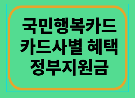  국민행복카드/개념/혜택/신청방법/카드사별혜택비교/BC카드.국민카드.삼성카드.신한카드