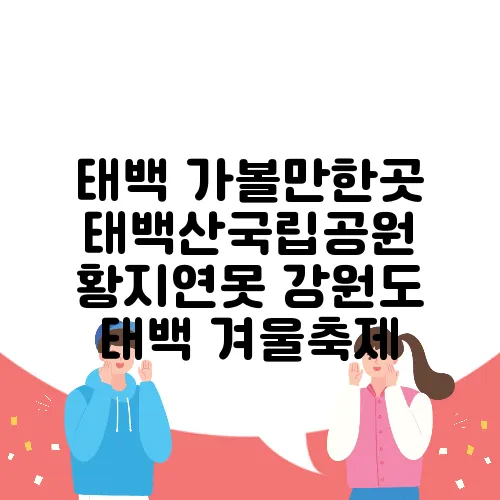 태백 가볼만한곳 태백산국립공원 황지연못 강원도 태백 겨울축제