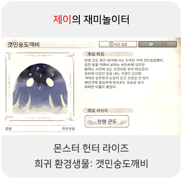  몬스터 헌터 라이즈 - 희귀 환경생물: 갯민숭도깨비