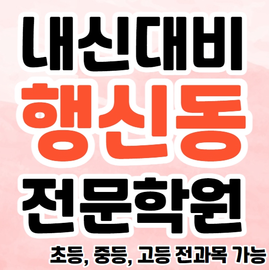  행신동 영수학원 추천 초등 화정동 고등 국어학원 중등 영어 내신대비 보습 단과 종합