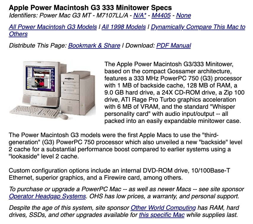 Power Macintosh G3 / 333 Mini tower 2