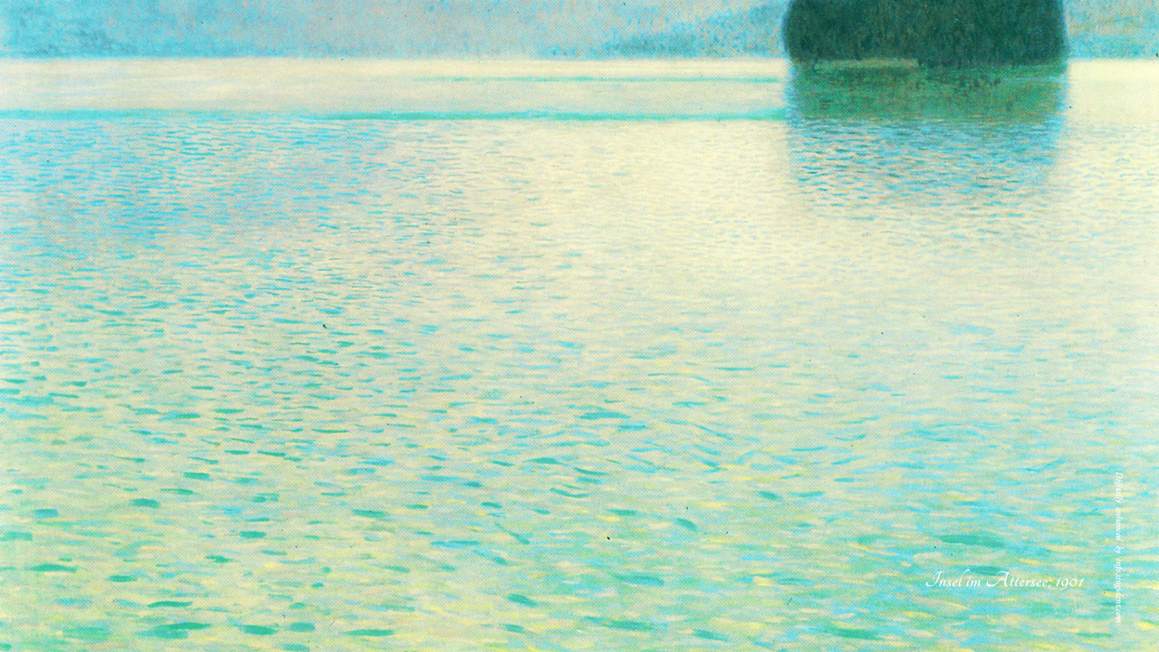 02 아터제 호수의 섬 C - Gustav Klimt 클림트배경화면
