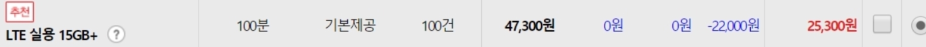군인 요금제 간단 비교 군인 요금제 간단 비교