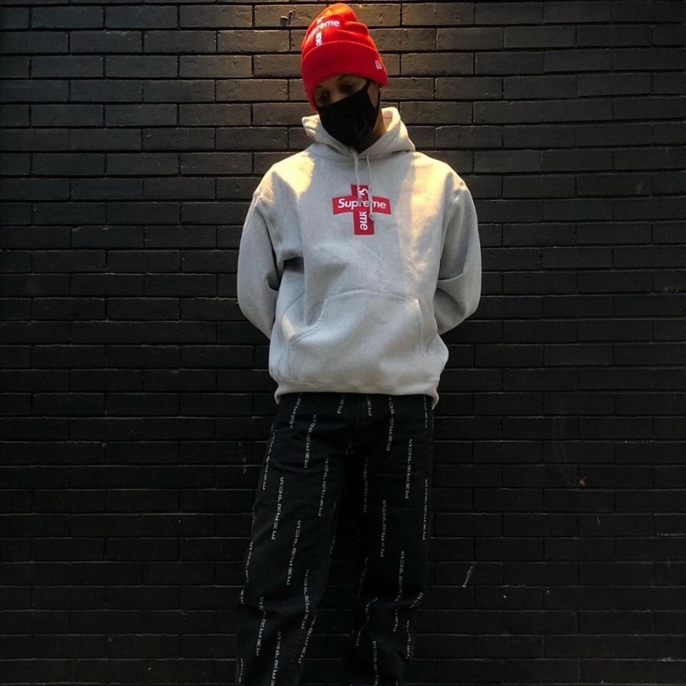  [SUPREME] 슈프림 크로스 박스 로고 스웨트 셔츠 후드 티셔츠 (4 COLOR)