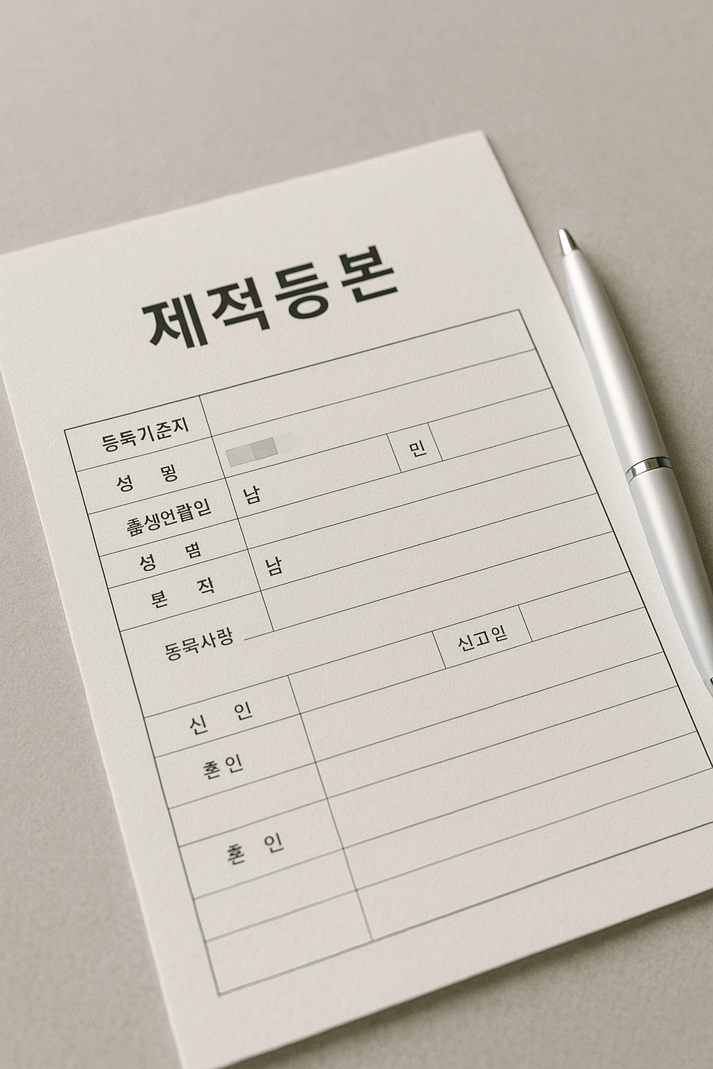 제적등본이란 발급 뜻 호주성명 보는 법 본적