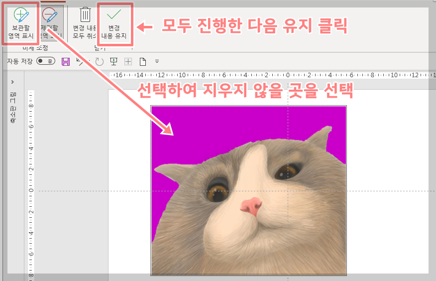 파워포인트 사진 배경 제거