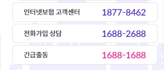 흥국화재 다이렉트 자동차보험의 콜센터