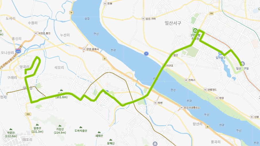 김포 33번 버스 노선, 시간표 [구래역, 마산역, 수정마을, 킨텍스, 대화역, 일단동부경찰서]