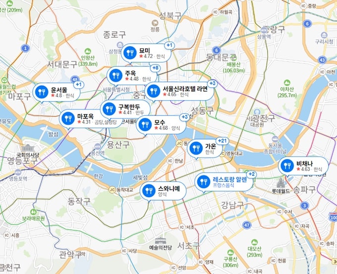  미슐랭 가이드 서울 2023 레스토랑 리스트 총정리 (지도 위치, 신규 등극)