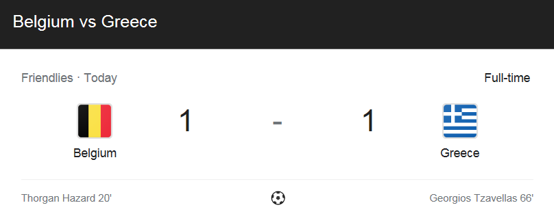  친선 경기 / 2021년 6월 4일 경기 - 벨기에(1) VS 그리스(1) 축구 하이라이트