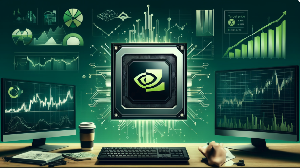 썸네일 이미지에는 NVIDIA 로고, 주식 시장 차트, 인공지능(AI) 관련 그래픽이 포함되어 있습니다. 이미지의 색상은 NVIDIA의 브랜딩을 반영하여 녹색과 검은색을 사용하였으며, 현대적이고 깨끗한 디자인을 갖추고 있습니다. 이 이미지는 블로그 포스트의 가시성을 높이기 위해 시각적으로 매력적이고 전문적인 느낌을 줍니다.