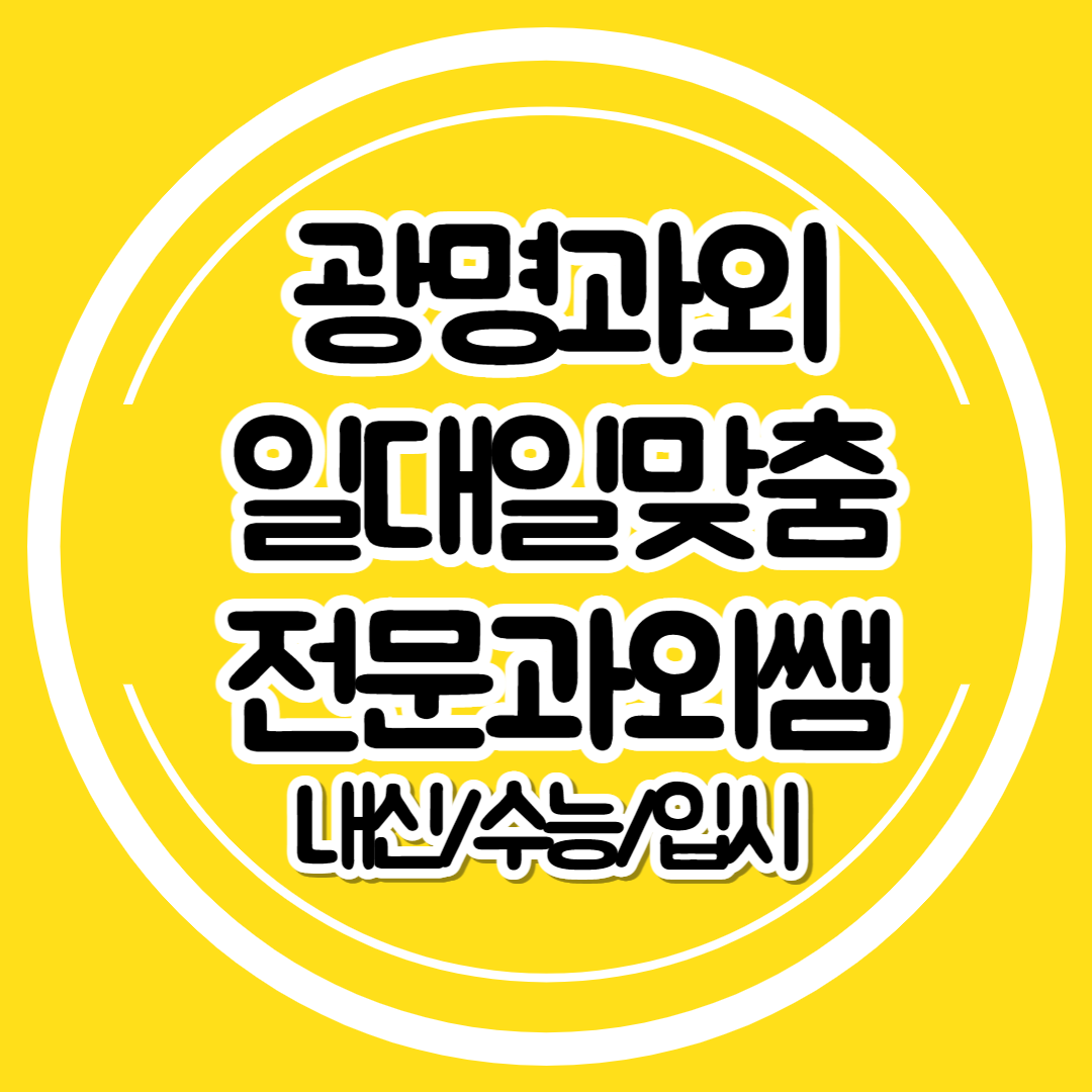  광명 고등학생 영어과외 중학생 수학 일대일 초등 국어 전문과외 내신 수능