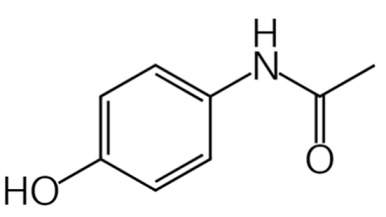 아세트아미노펜(Acetaminophen) 구조 및 화학식