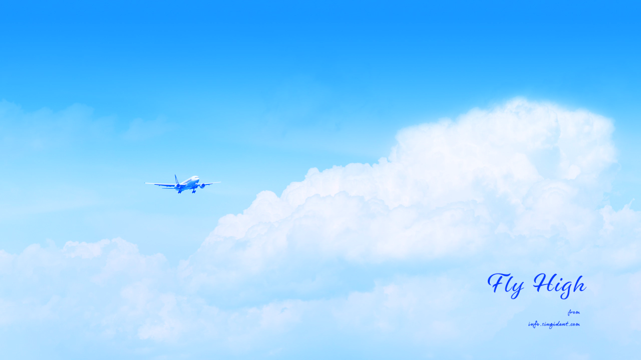 03 구름과 비행기 C - Fly High 하늘배경화면
