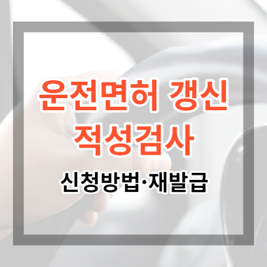  운전면허 갱신 및 적성검사 신청 방법 및 재발급, 기간이 지나 불이익 받지 않도록 체크해 보세요. (2024)