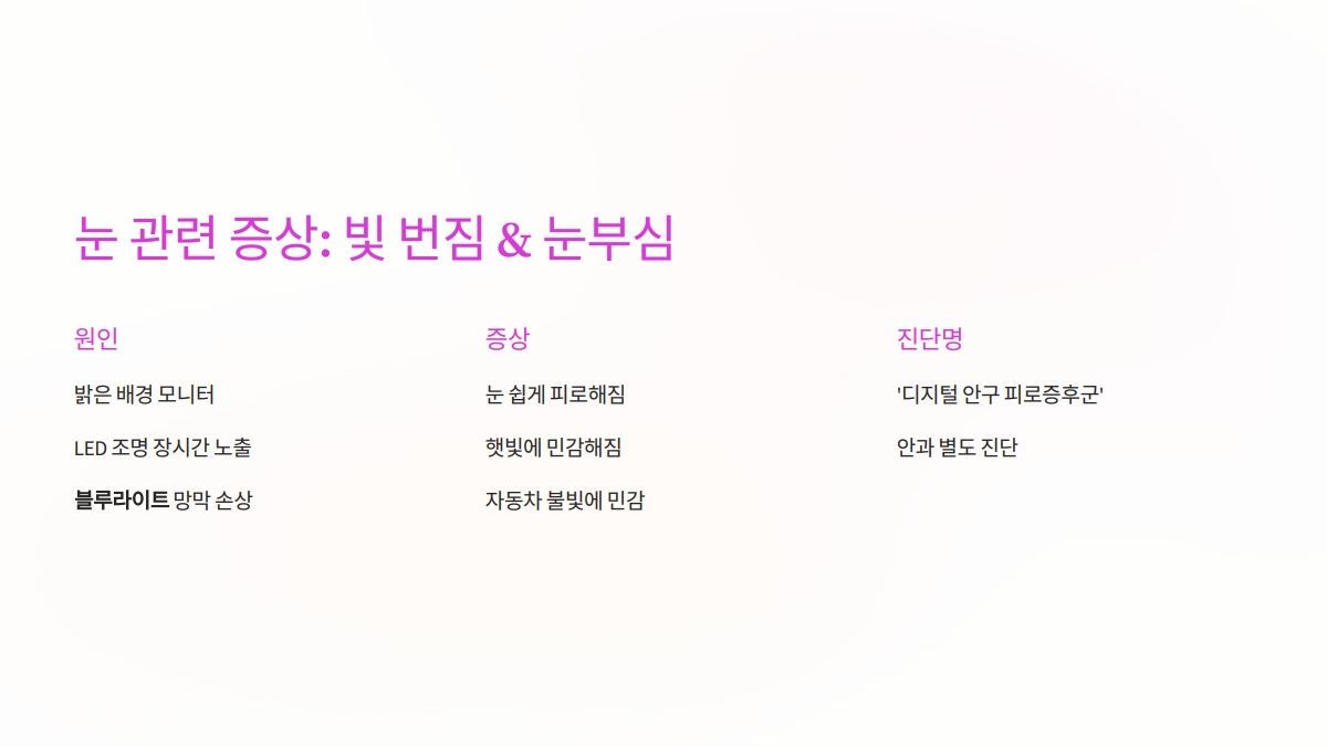 VDT 증후군 증상