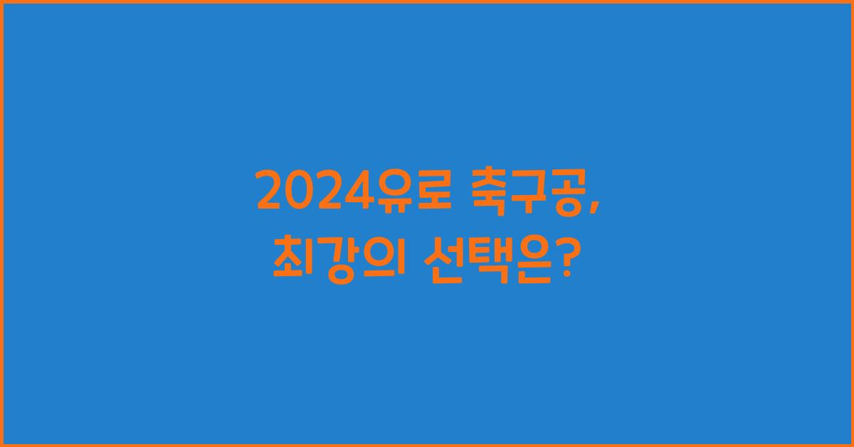 2024유로 축구공