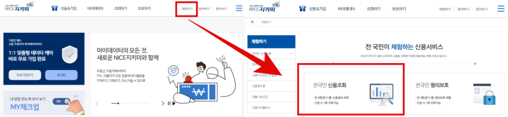 신용점수등급표-나이스지키미신용점수조회