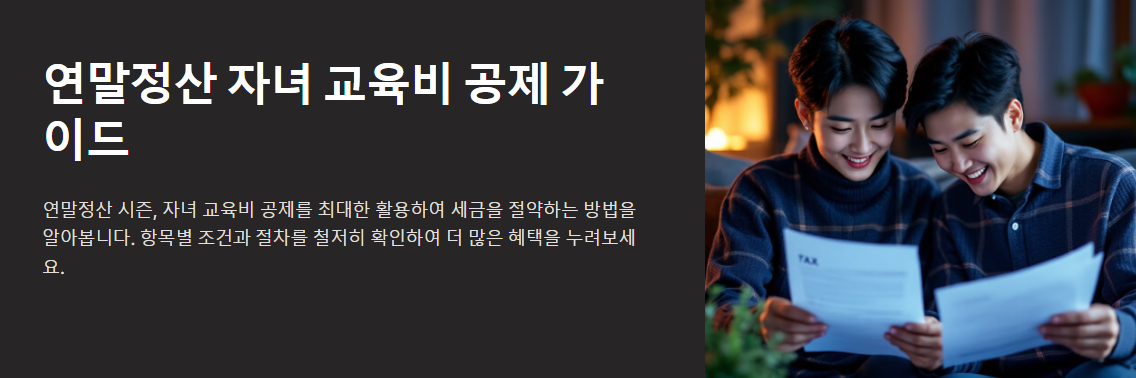 연말정산 자녀 교육비 공제, 최대한 활용하기