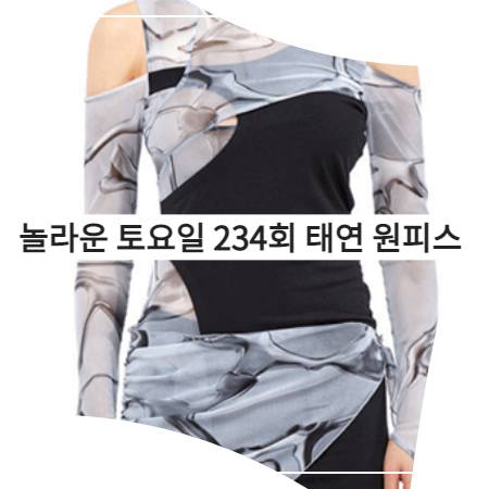  놀라운 토요일 (234회) 태연 원피스 _ 킴지수 3D 프린트 드레스 (태연 패션)