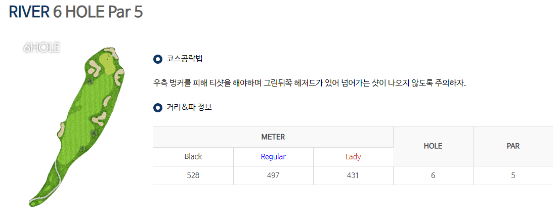 샤인빌파크 컨트리클럽 리버코스 6