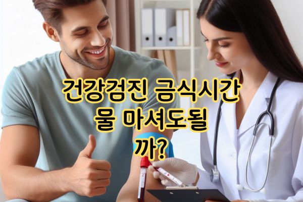 건강검진 금식시간 물 마셔도될까?