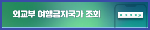 외교부 여행금지 국가 조회