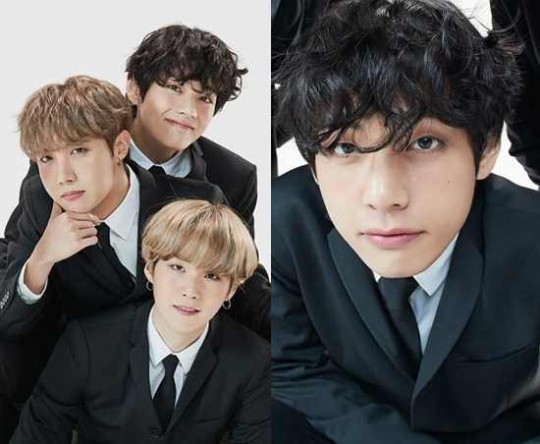  방탄소년단 뷔, 페스타 가족사진서 '잔망미' 뿜뿜 '미친 외모는 덤'