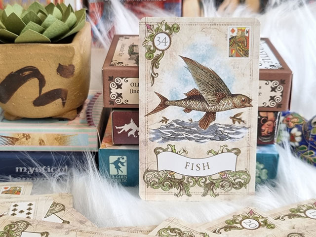드림21 – 올드스타일 레노먼드 34번 물고기 / Dreamtarot21 – Old Style Lenormand No.34 물고기, 풍요와 자원의 흐름